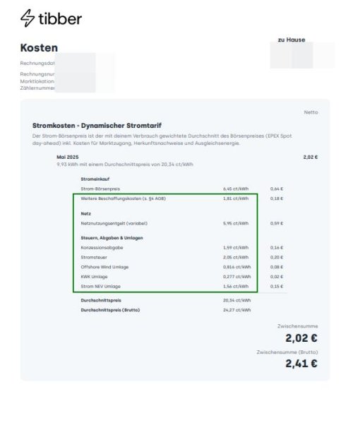 tibber-rechnung